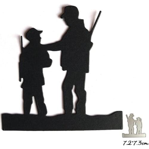 People Metal Cutting Dies Stencil Father Son DIY Scrapbooking Photo Album Decor Embossing Cards Making DIY Crafts Cut Die