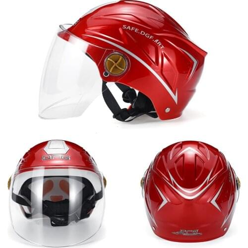 Motorcycle Electric vehicle Helmet summer Rain proof Half helmet anti-sunburn ultraviolet-proof brown lens