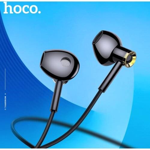 HOCO fashion High Quality HD Clear Super Bass Stereo In-ear Wired Earphones 3.5mm Wired Headset with Mic For iPhone XS Xiaomi