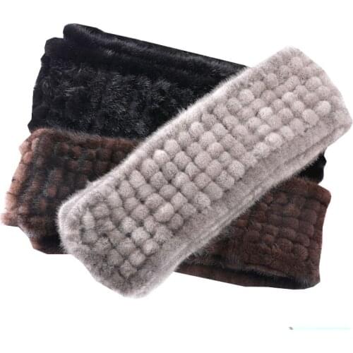 2020 new Mink Fur Scarf Balls Genuine Mink Fur Balls Scarf Winter Women Warmer Korean women Fashion Scarf