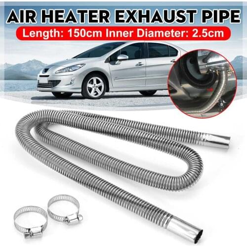 New 150cm Car Air Parking Heater Exhaust Pipe Hose Tube Stainless Steel Fuel Tank Exhaust Pipe For Diesel Heater