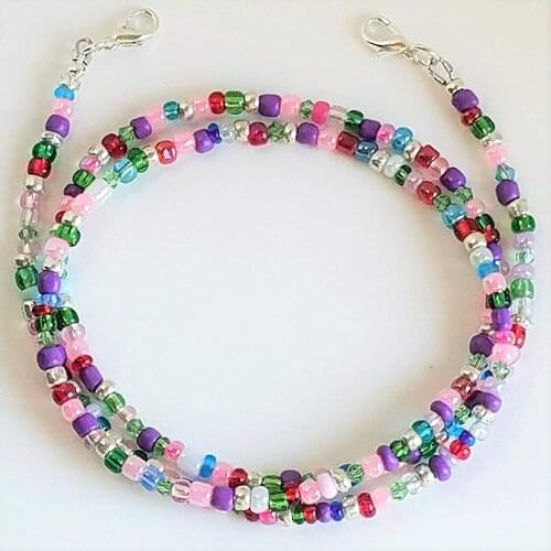 Face Mas-k Holder Beaded Necklace Strap, Face Cover Lanyards Chains for Women