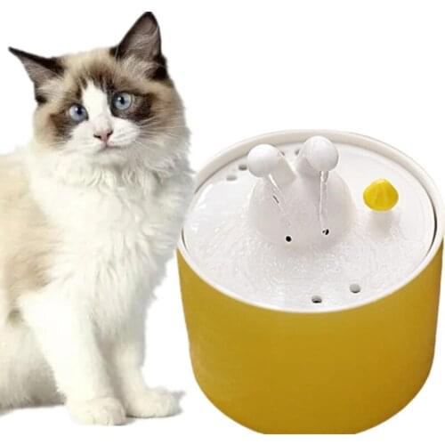 Electric Ceramic Cat Drinking Water Fountain For Cats Dogs Drinking Mermaid Automatic Cat Water Fountain Dispenser Pet Bowl 1.3L
