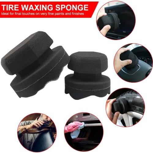 Professional Automotive Car Wheel Washer Tyre Tire Dressing Tools Hex Grip Applicator Handheld Tire Waxing Sponge