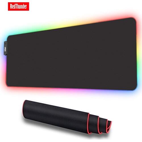 RedThunder RGB Gaming Mouse Pad Upgrade 80X30cm Large Glowing Extended Mousepad Gaming Keyboard Pad Mat Non-Slip Rubber Base