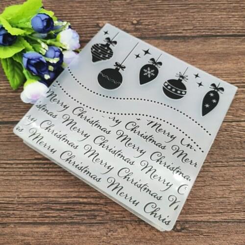 AOKEDIY Christmas Pendant DIY Plastic Embossing Folders for DIY Scrapbooking Paper Craft/Card Making Decoration Supplies