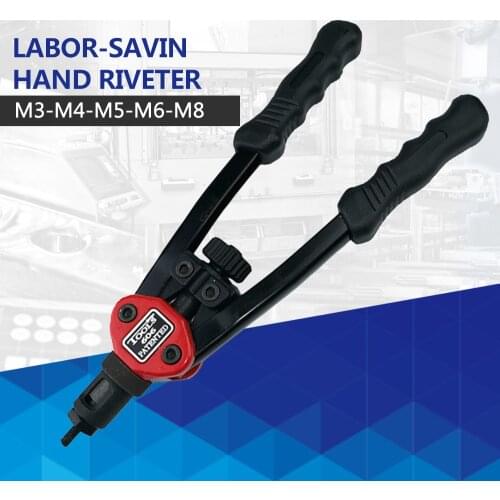 Labor-savin Hand Riveter Manual Pull Rivet Nut Machine Riveting Tools in Household And Factory Projects Cast Steel Riveter Head
