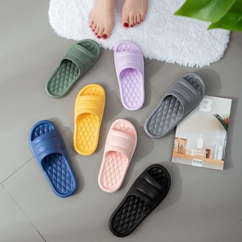 New Women Slippers Female Summer Home Indoor Sandals Non-slip Bathroom EVA Flat Shoes Unisex Women Men Flip Flops Slides