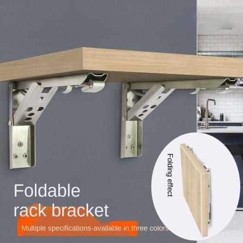 Folding Stainless Steel Bracket Triangle Iron Bracket Shelf Bracket Upper Wall Shelf Thickened Bracket Angle Iron Bracket