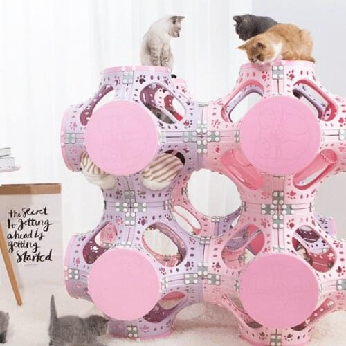 Stable cat rack toy Four Seasons universal cat castle cat climbing rack cat nest free combination cat tree cat rack cat platform