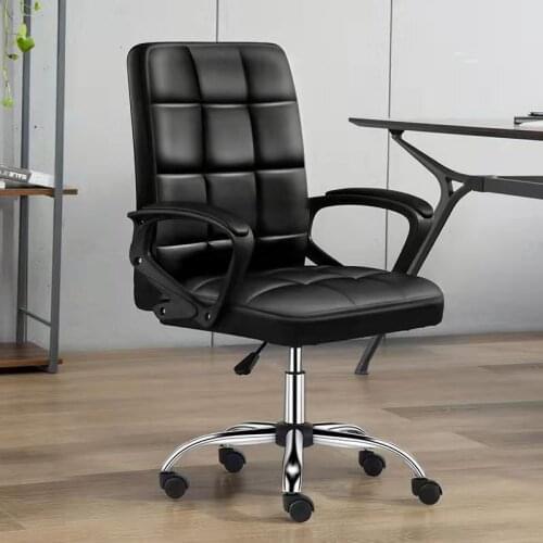 Fashion Office Chair Desk Back Gaming Chair Soft PU Leather Computer Chair with Flip Up Armrest Wheels Executive Chair for Adult