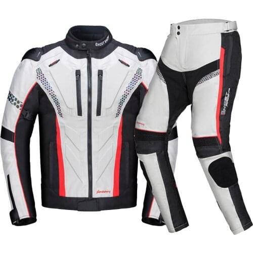 Waterproof Motorcycle Jacket+Motorcycle Pants Men Motorbike Riding Clothing Kurtka Motocyklowa Meska Motorjas Winter Veste Quad