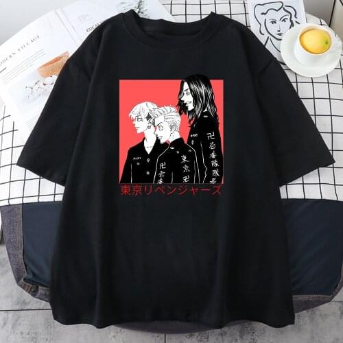 Harajuku Anime Tokyo Revergers Print T Shirts Women Summer Short Sleeve Oversized Loose Casual Top Tee Female Fashion Tshirts