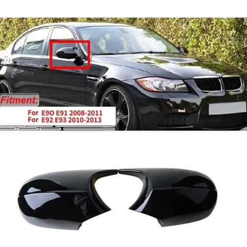 2pcs Mirror Cover For BMW E90 E91 2008-2011 E92 E93 2010-2013 M3 Style E80 E81 E87 Car Side Door Rearview Side Mirror Cover Cap