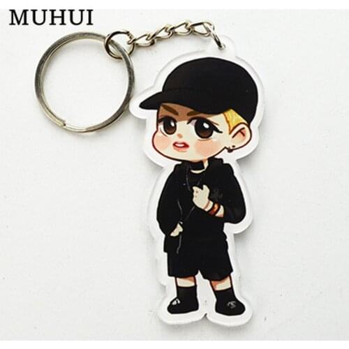 NEW Kpop GOT7 Album JACKSON JB MARK Plastic Q Style Figure Key Chain Key Ring Pendant Keyring Keychain 18415