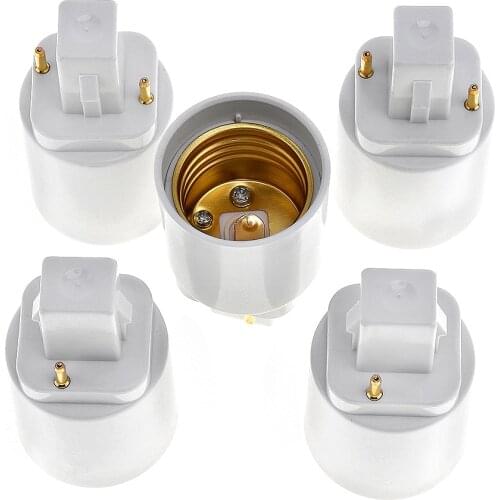 3pcs G24d 2Pin to E26E27 Fire-proof PBT housing Copper Contact 250V2A Light Socket CFL Lamp base holder adapter converter