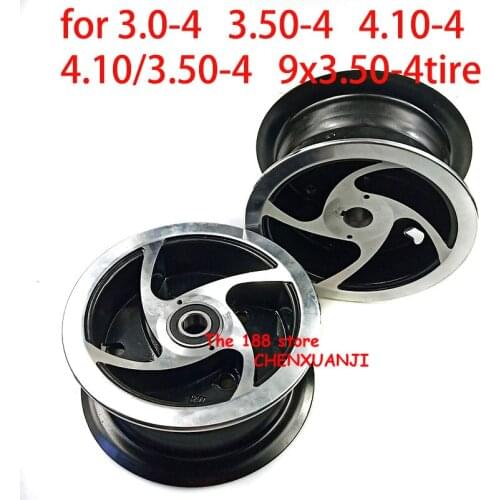 4.10/3.50-4 4" rim wheel Alloy Rim hub for 4.10-4 3.50-4 3.00-4 trye tire 49cc ATV Quad Go Kart Gas scooter bike motorcycle