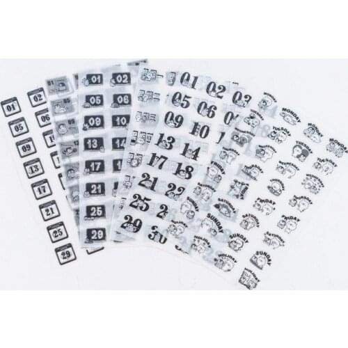 6pcs Black white penguins pvc sticker Organizer Calendar Diary Book Planner Scrapbook Decoration Diary Sticker papeleria