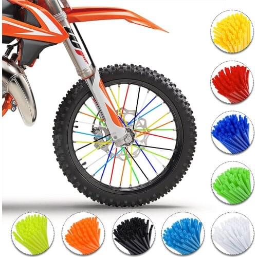72 Pcs Motorcycle Wheel Rim Spoke Protective Cover Universal Spokes Decor Skins Wrap Kit moto Spoked Skin Protector Covers Pipe