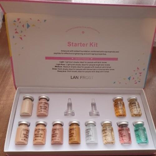 8ml Korean Ampoule Meso White Booster Ampoule Serum Facial Booster Whitening Acne Healing Treatment Starter Kit BB Cream Kit