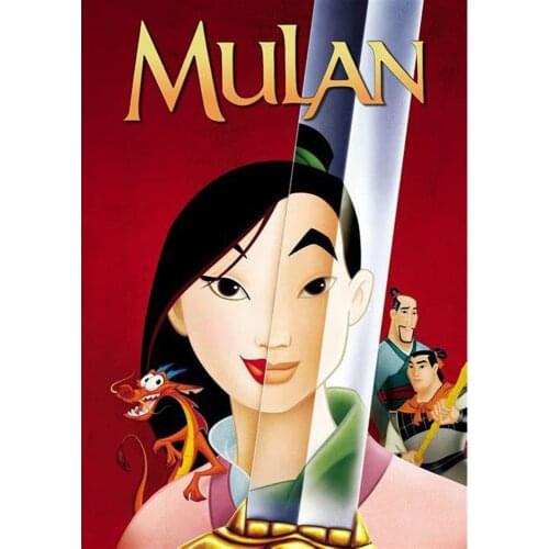 5D Diamond Painting Disney Mulan Anime Poster Full Square Diamond Embroidery Sale Picture Rhinestone Diamond Mosaic Home Decor