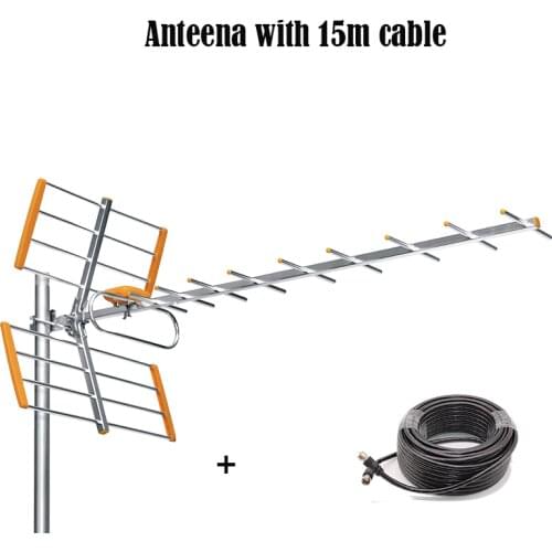 HD Digital Outdoor TV Antenna With 15m Cable For DVBT2 HDTV ISDBT ATSC High Gain Strong Signal Outdoor TV Antenna