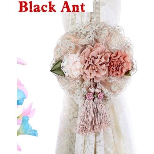 Curtain Holder Modern Curtain Tieback Buckle Accessories Flower Shape Clip Strap Home Decoration Curtain Accessories CP-JD155#40
