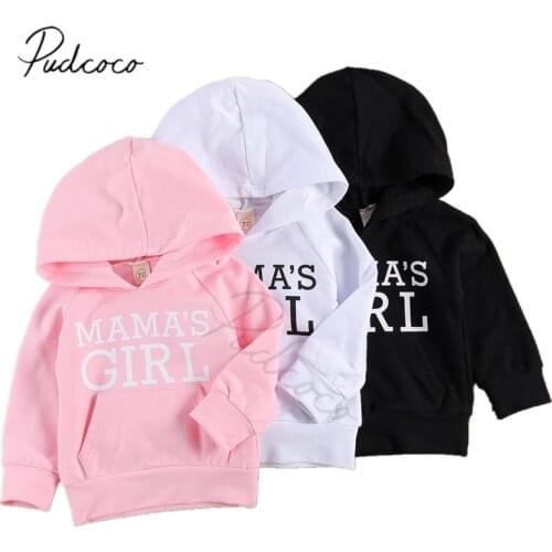 Childrens Hoodie Kid Hooded Long Sleeve Top Letter Printed Pullover for Baby White Black Pink Spring Autumn