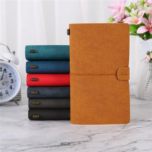 Diary Journal Notebook stationery PU Leather business meeting record A6 Paper Line page Notepad Planners School agenda office