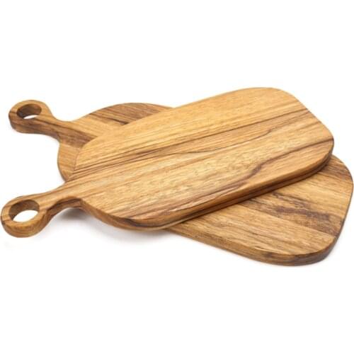 European style Baked pastry with handle wooden deli breadboard baking board