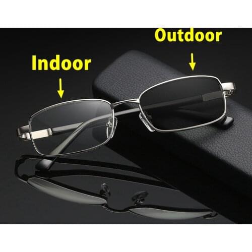 Finished Metal Reading Glasses Photochromic Men Women Full Frame Vintage Presbyopic Glasses 4.0 Diopter Gafas Para Leer Holesale