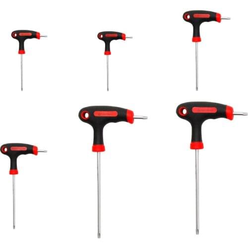 Hot T-Handle Grip Torx & Hex Allen Key Screwdriver Driver Tool T10/15/20/25/30/40 free ship