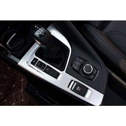 For BMW X1 F48 2016 2017 ABS Chrome Gear Shift Panel Sequin Cover Trim Car Accessories