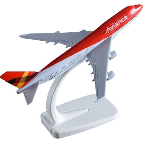 16CM Colombia Airways B747 Airlines Airplane Model with Base Alloy Aircraft Plane For Collectible Souvenir Show Gift Toy