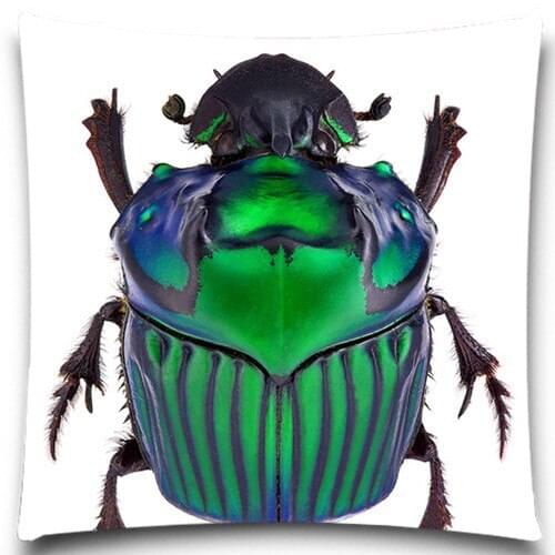 2016 New 2D Butterfly/beetle cotton polyester Cushion Cover 16 18 20 inches Birds For car home Decoration Vintage 9 style