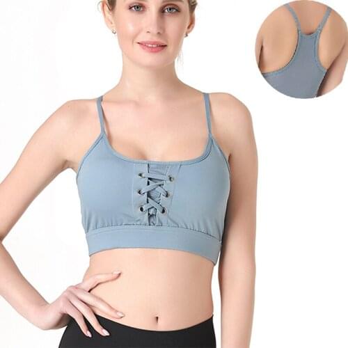 New Push Up Fitness Bra Sexy Shockproof Yoga Crop Top Beauty Back Breathable Vest Net Yarn Running Sports Bra Cycling Gym Tops