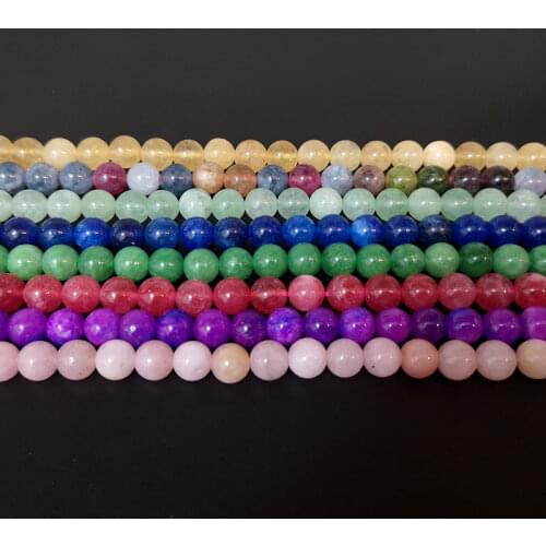 Wholesale Chalcedony Round Looose Natural Stone Beads For Jewelry Making DIY Handmade Bracelet Accessories 6 8 10MM Strand 15
