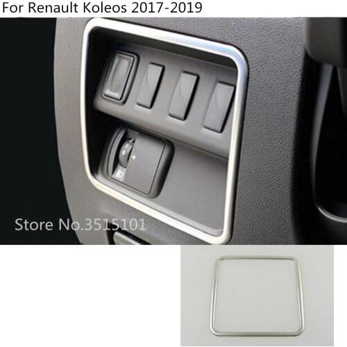 Car detector stick body styling cover front Headlight light switch inner Trim frame lamp panel For Renault Koleos 2017 2018 2019