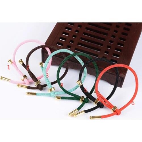 Wholesale 30pc Colorful Thickness Braided Cord Thread Slide Movable Hand rope DIY braided rope Bracelet Jewelry Making