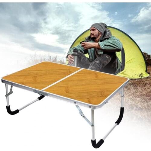 Portable Folding Laptop Stand Holder Study Table Desk Wooden Computer Desk for Bed Sofa Tea Serving Table Outdoor