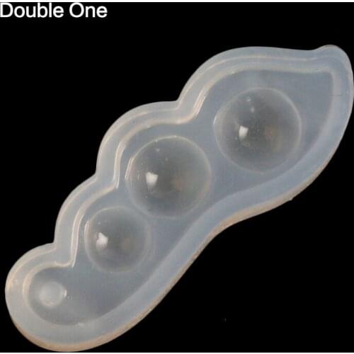 Pea Pendant Shape Silicone Resin Mold Jewelry Making DIY Craft Handmade White 1 pc