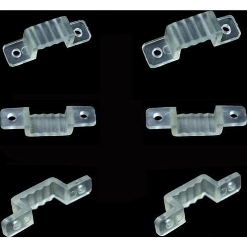 100Pcs 10mm 12mm 17mm Width Connect Silicon Mounting Clip Connector for 220V waterproof 3528/3014/5630/5050 led strip light