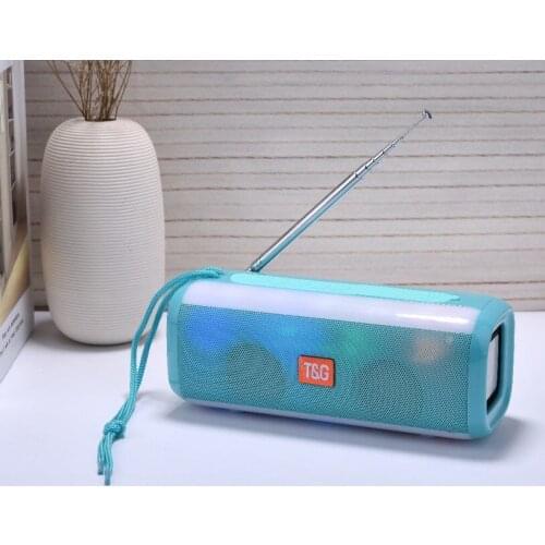 TG Colorful LED light Portable Wireless Speaker Music Player mobile Loudspeaker With FM radio TF card aux USB column sound box