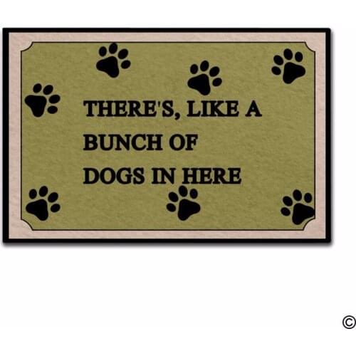 Entrance Theres, Like A Bunch Of Dogs In Here Indoor Outdoor Door Mat Non-slip Doormat 23.6 by 15.7 Inch Machine Washable Non