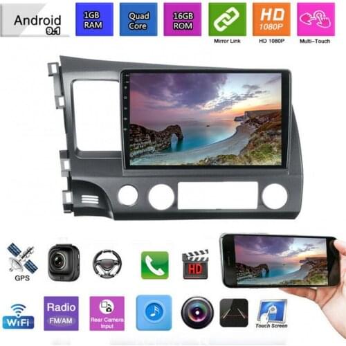1+16G Professional Multifunction Car 10 Inch Navigation WiFi Radio Player for Honda Civic 08-11 Android 8.1 Car Accessory Goods