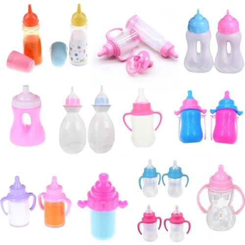 1/2/3pcs Milk Bottle Nipple Doll Feeding-Bottle Funny Baby NewBorn Doll Accessories For 43cm/ 18inch Gill Doll
