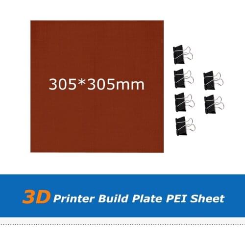 1pc 305*305mm High-Temp Resistance Carbon Fiber Panel Plate Flex PEI Sheet For CR10s Hotbed 3D Printer Parts