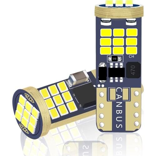 10PCS W5W T10 LED Bulbs Canbus 27-SMD 12V 6000K White 194 168 Car Interior Map Dome Lights Parking Auto Signal Lamp