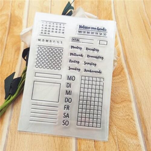 11*16CM Hot selling calendar transparent seal clear stamp silicone seal roller stamp DIY scrapbook album / card production