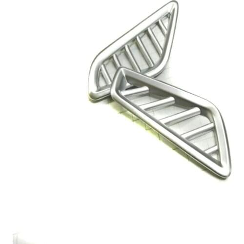 2PCS FIT FOR HYUNDAI ELANTRA AVANTE 2016 2017 CHROME DASHBOARD AIR VENT TRIM COVER BEZEL GARNISH FRONT INSERT FRAME OUTLET RING